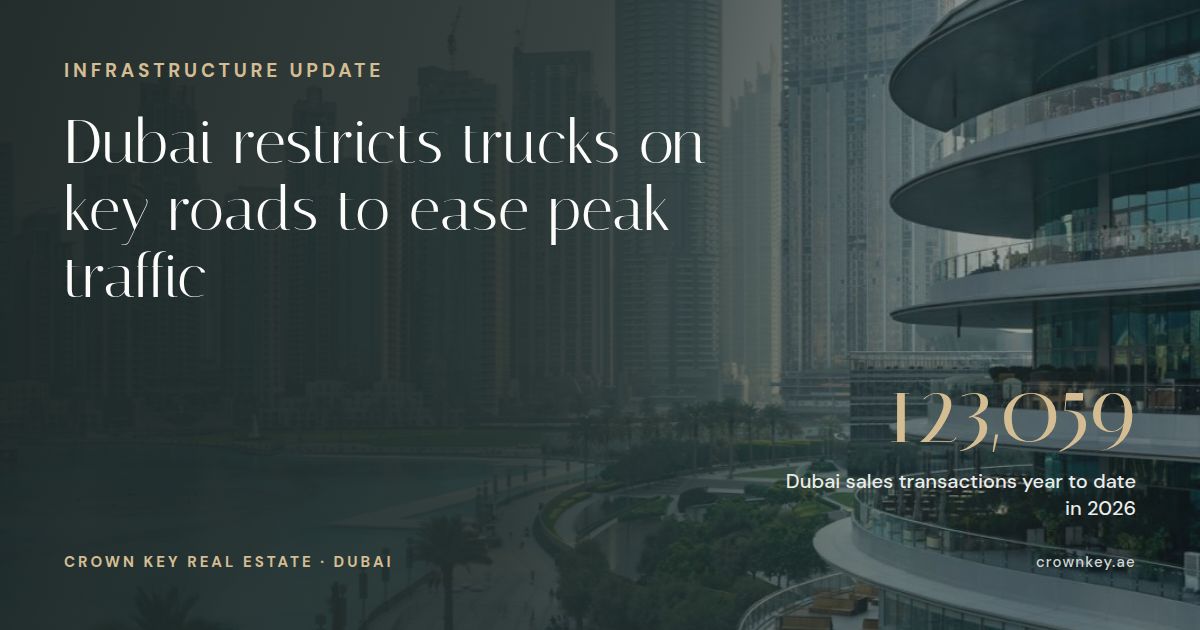 Dubai restricts trucks on key roads to ease peak traffic