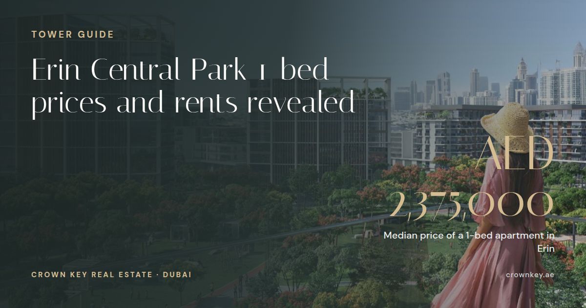Erin Central Park 1-bed prices and rents revealed